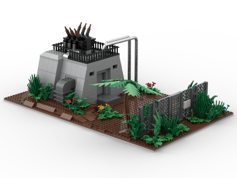 Diorama Compatible LEGO Jurassic Park Centrale