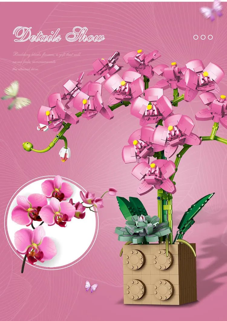 LEGO Fleurs Orchidée Rose - CreatiBrick