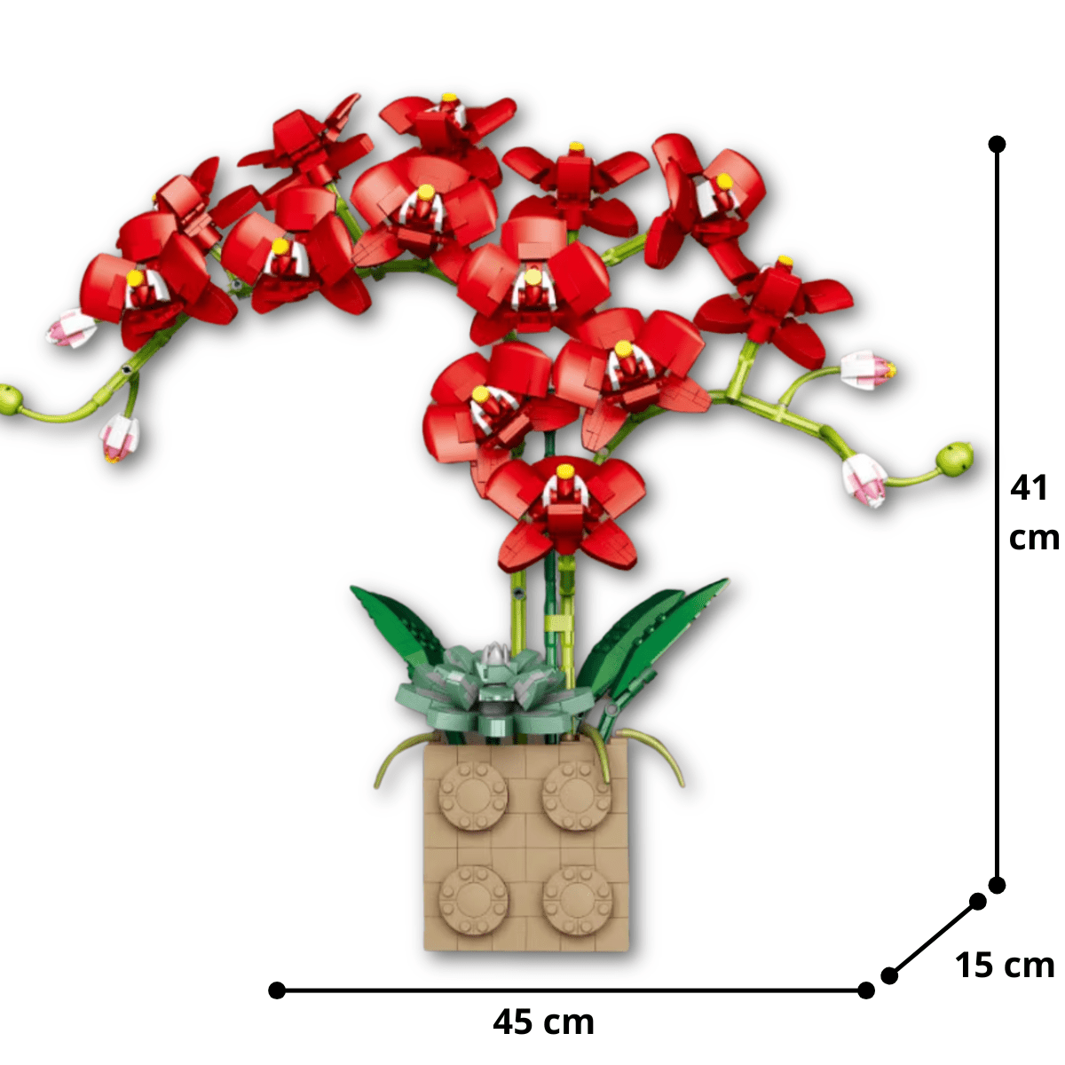 Fleur LEGO Orchidée Rouge - CreatiBrick