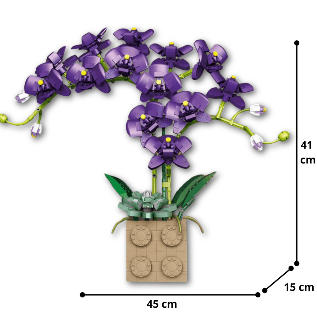 Orchidée en LEGO Violette - CreatiBrick