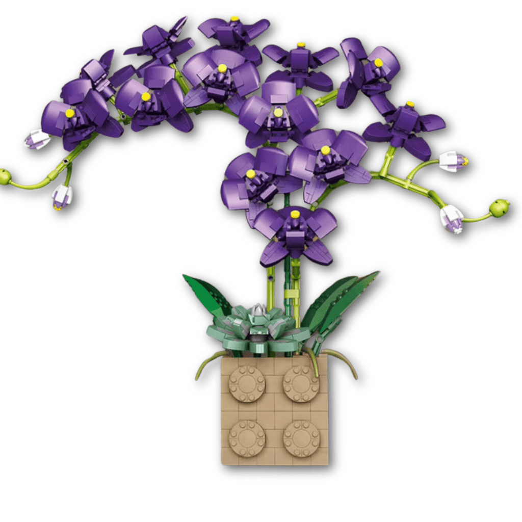 Orchidée en LEGO Violette - CreatiBrick