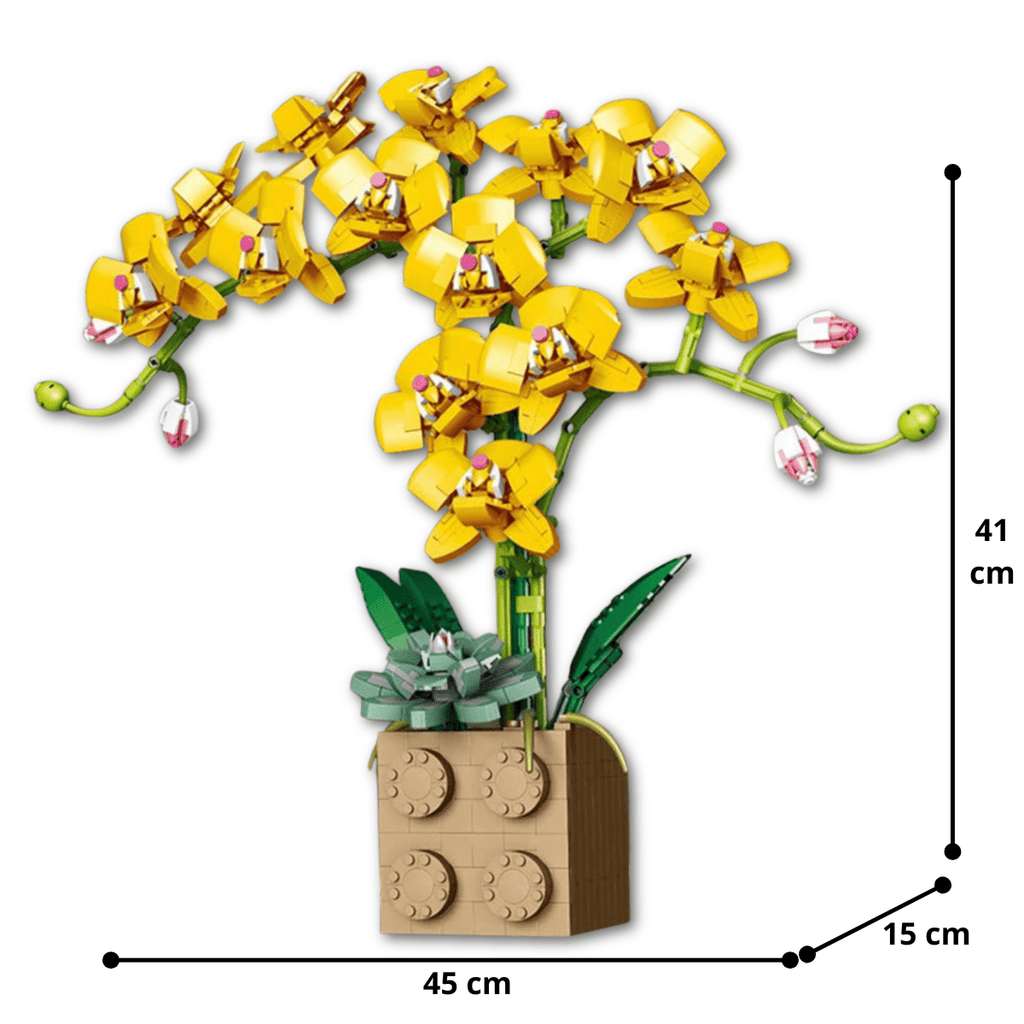 LEGO Orchidées Jaune - CreatiBrick