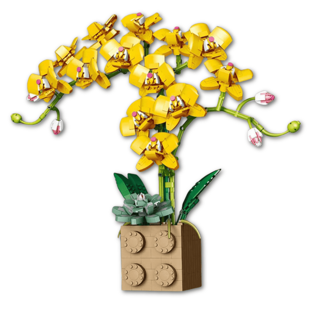 LEGO Orchidées Jaune - CreatiBrick