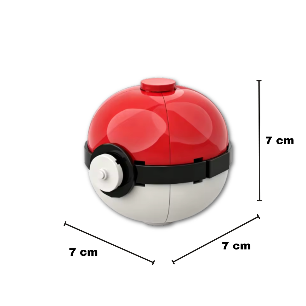 LEGO Poké Ball, misure 7 x 7 x 7 cm