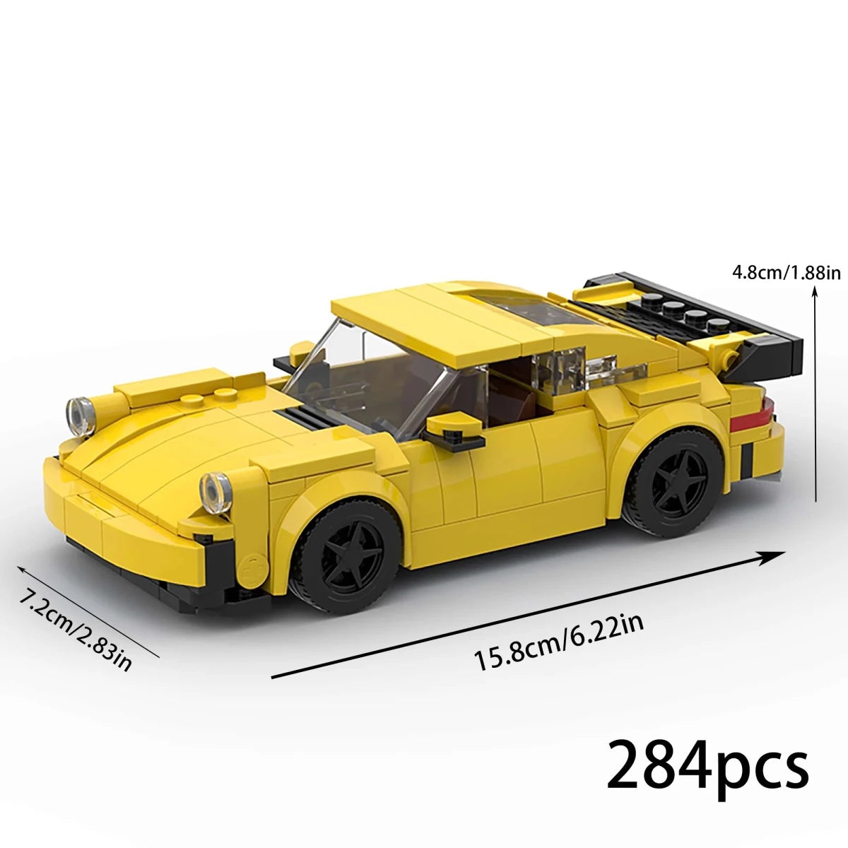 LEGO Porsche 911 Jaune - CreatiBrick