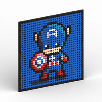 Pixel Art Captain America - CreatiBrick