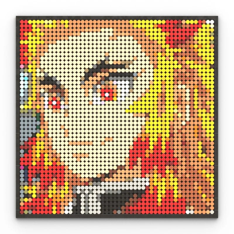 Pixel Art Demon Slayer Rengoku - CreatiBrick