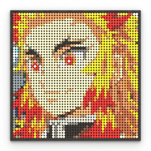 Pixel Art Demon Slayer Rengoku - CreatiBrick