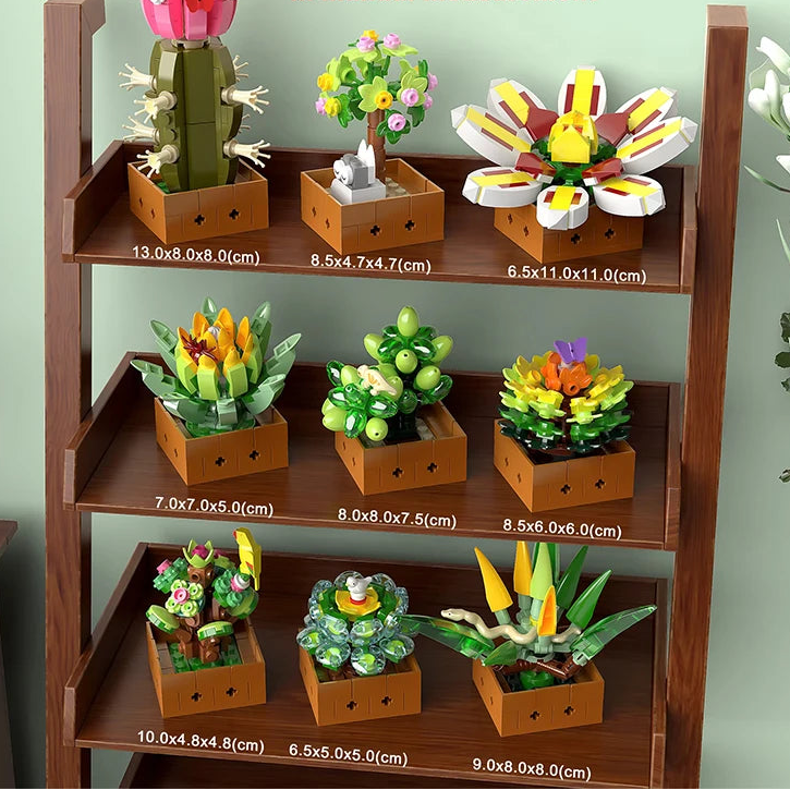 Rosettes figées une fois posées et bacs déplaçables un par un, chaque plante ayant son propre sachet