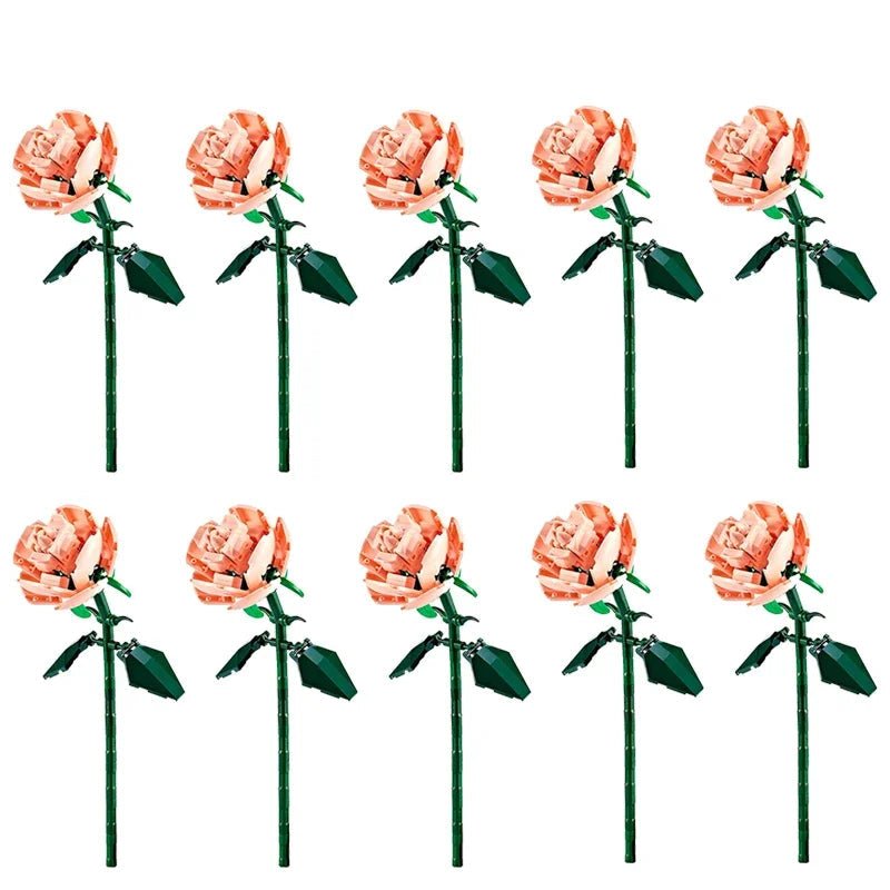 LEGO Bouquet Roses Rose Pâle - CreatiBrick