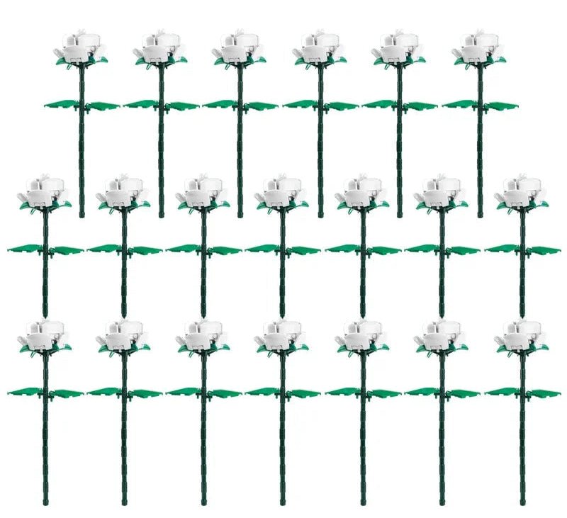 LEGO Bouquet Roses Blanches - CreatiBrick