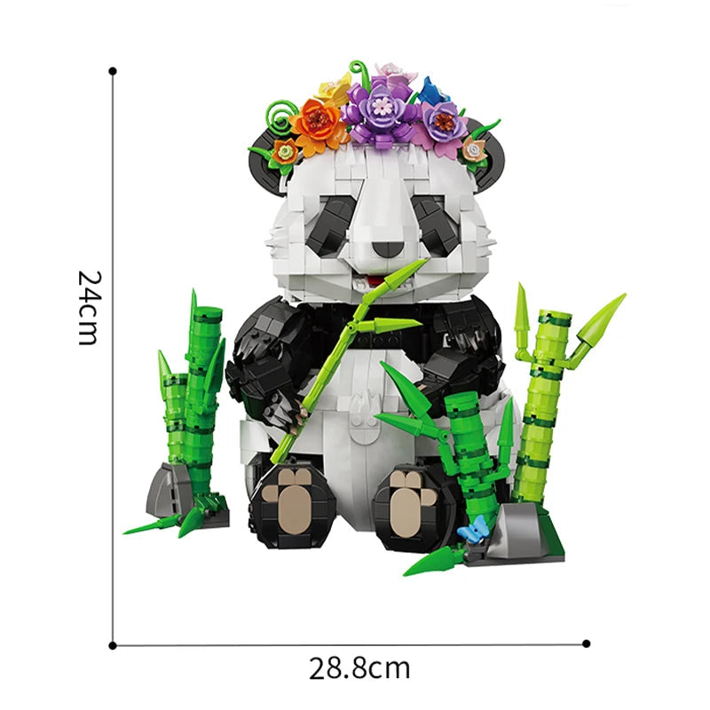 Les joues et les oreilles du panda sont arrondies plutôt que taillées en marches d'escalier