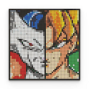 Pixel Art Dragon Ball Freezer et Goku - CreatiBrick