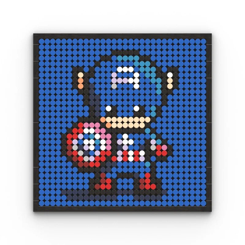 Pixel Art Captain America - CreatiBrick