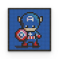Pixel Art Captain America - CreatiBrick