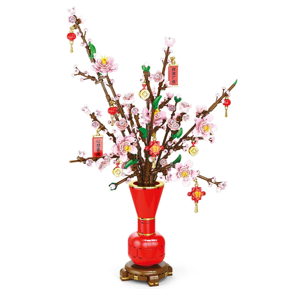 Les pièces dorées suspendues aux rameaux, qui accrochent la lumière comme sur un arbre de Nouvel An chinois
