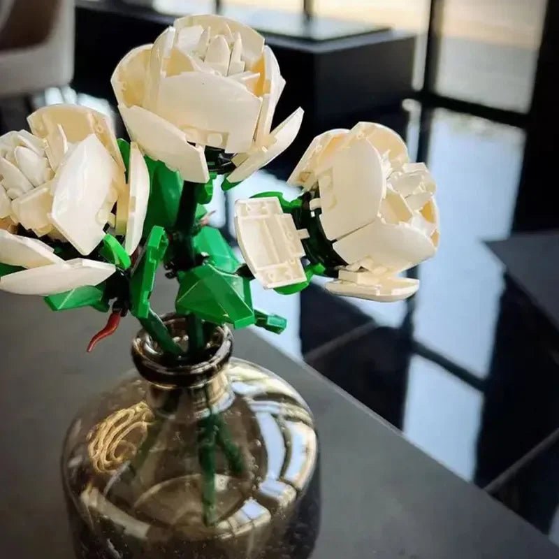 LEGO Bouquet Roses Blanches - CreatiBrick