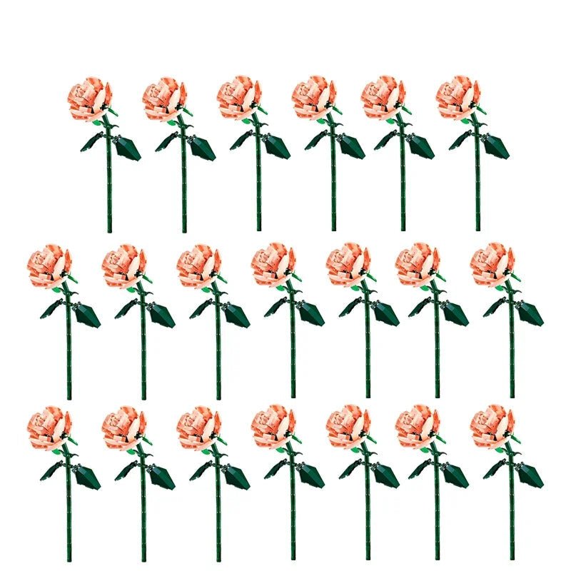 LEGO Bouquet Roses Rose Pâle - CreatiBrick