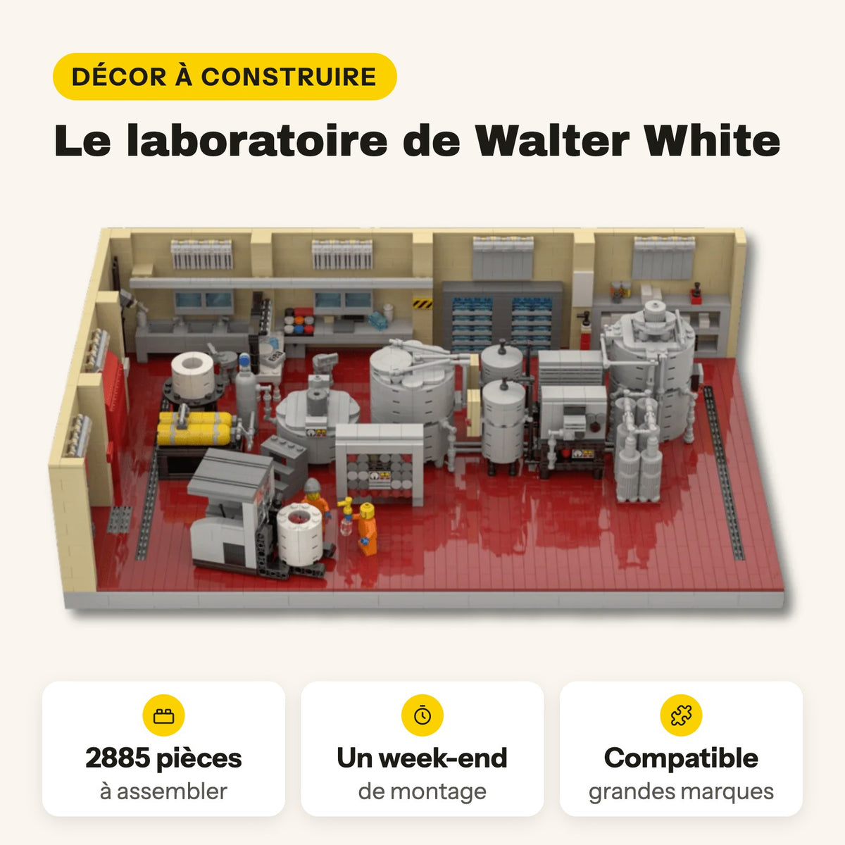 Laboratorio de Breaking Bad para construir, 2.885 piezas compatibles con LEGO