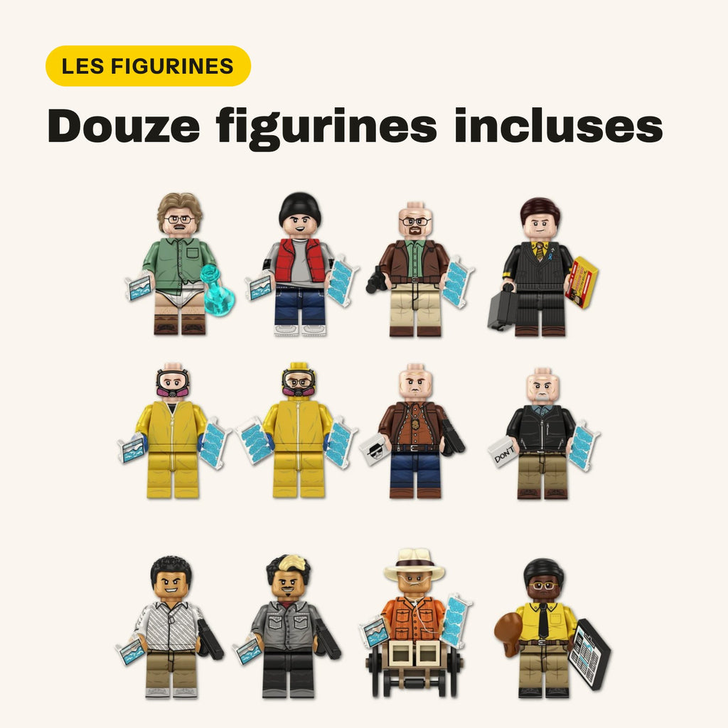 Figuras de Breaking Bad junto al laboratorio para construir