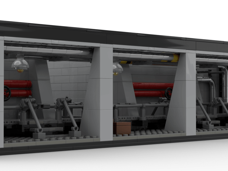 Diorama Compatible LEGO Jurassic Park Centrale - CreatiBrick