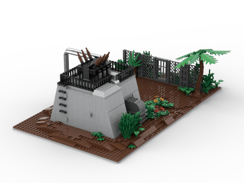 Diorama Compatible LEGO Jurassic Park Centrale - CreatiBrick