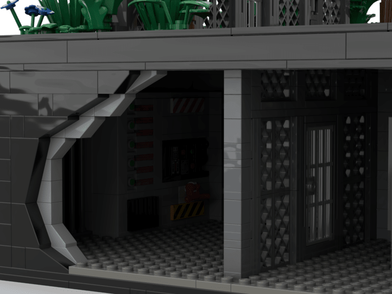 Diorama Compatible LEGO Jurassic Park Centrale - CreatiBrick