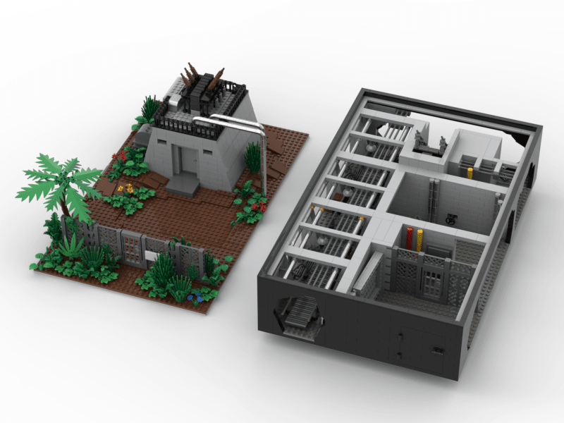 Diorama Compatible LEGO Jurassic Park Centrale - CreatiBrick