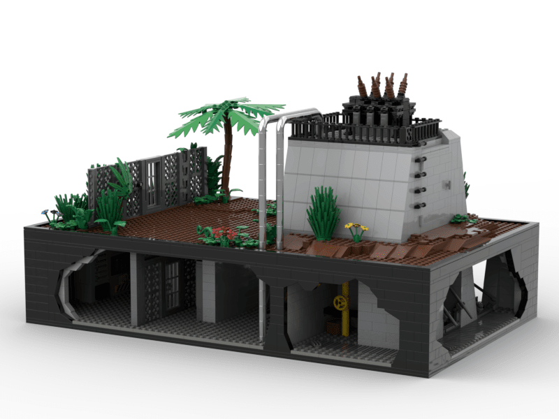 Diorama Compatible LEGO Jurassic Park Centrale - CreatiBrick