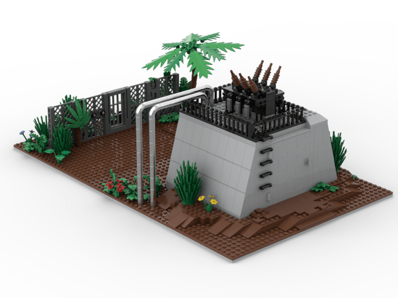Diorama Compatible LEGO Jurassic Park Centrale - CreatiBrick