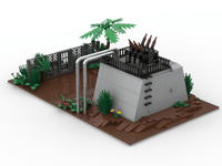 Diorama Compatible LEGO Jurassic Park Centrale - CreatiBrick