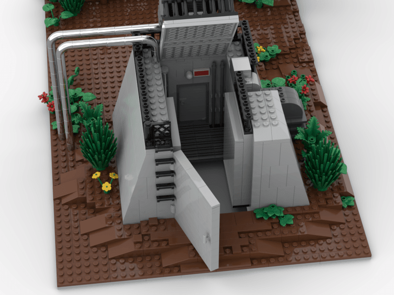 Diorama Compatible LEGO Jurassic Park Centrale - CreatiBrick
