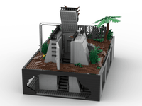 Diorama Compatible LEGO Jurassic Park Centrale - CreatiBrick