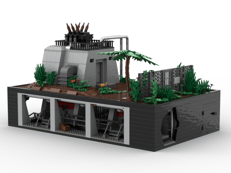 Diorama Compatible LEGO Jurassic Park Centrale - CreatiBrick