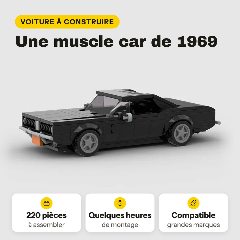LEGO Dodge Charger 1969 negro para construir