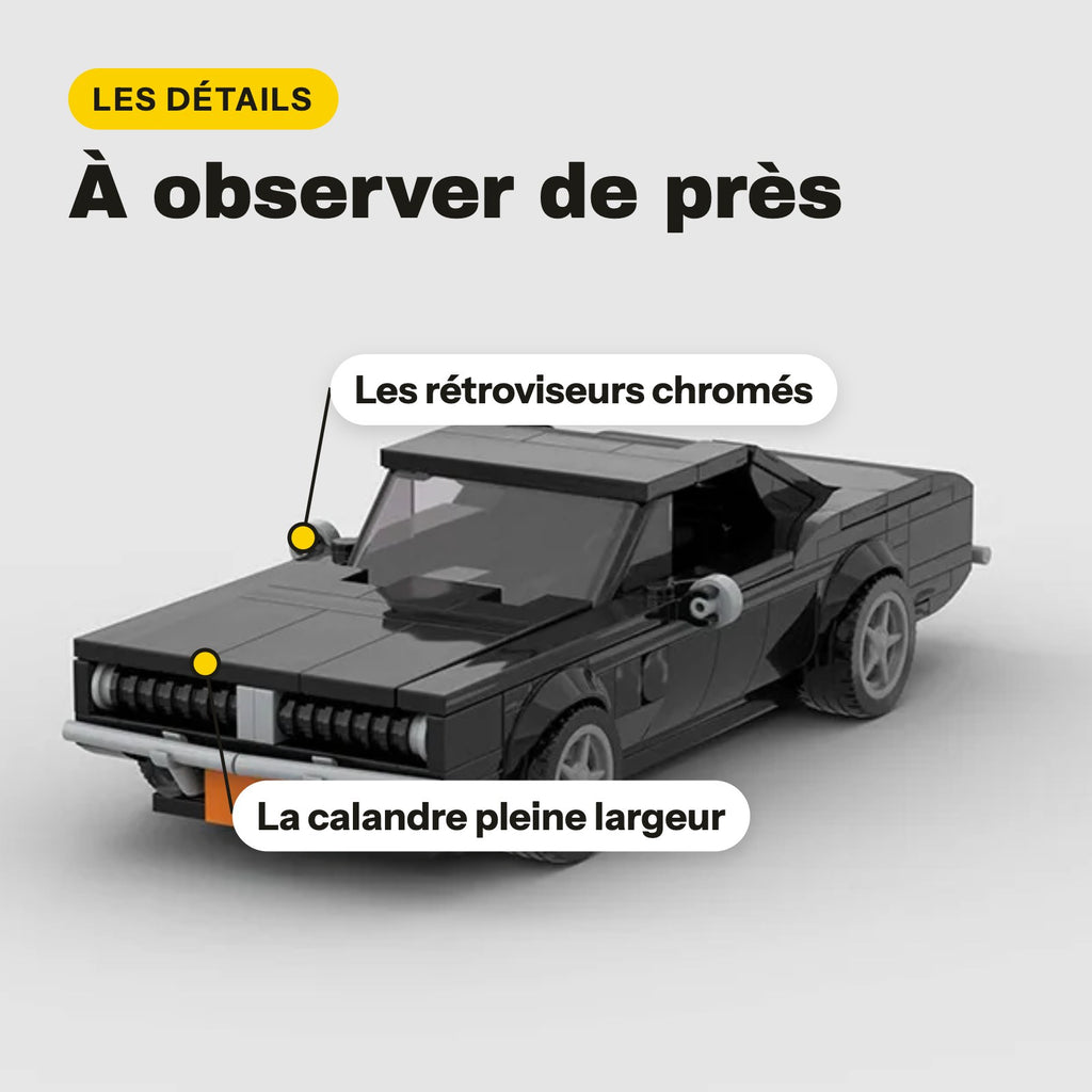 LEGO Dodge Charger 1969 negro para construir