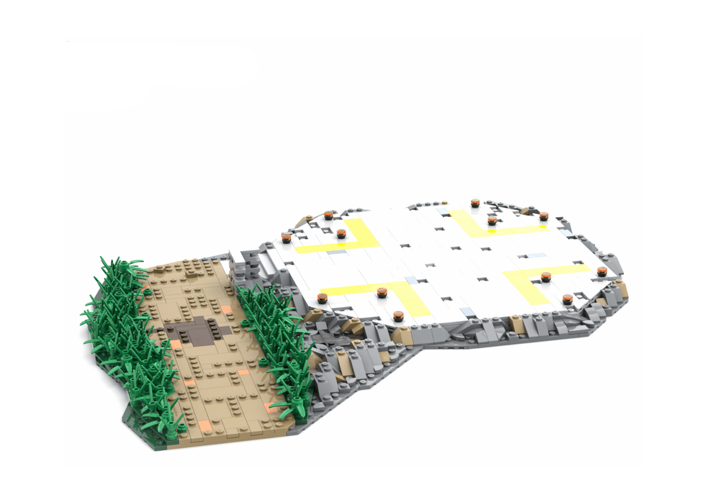 Jurassic Park LEGO Diorama Helipad - CreatiBrick