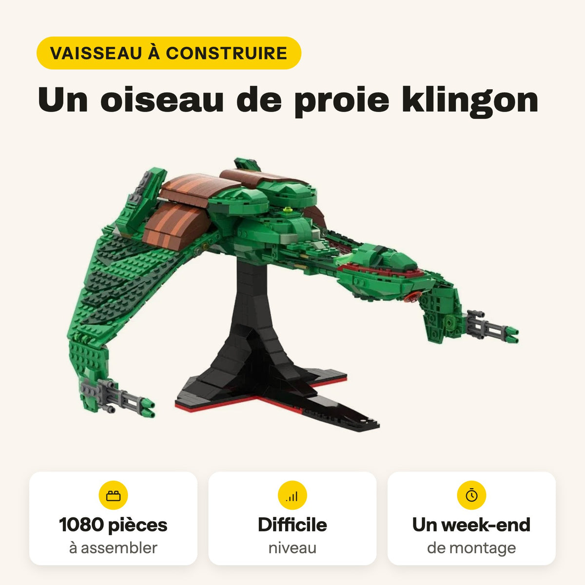 Nave Klingon de Star Trek para construir, 1.080 piezas