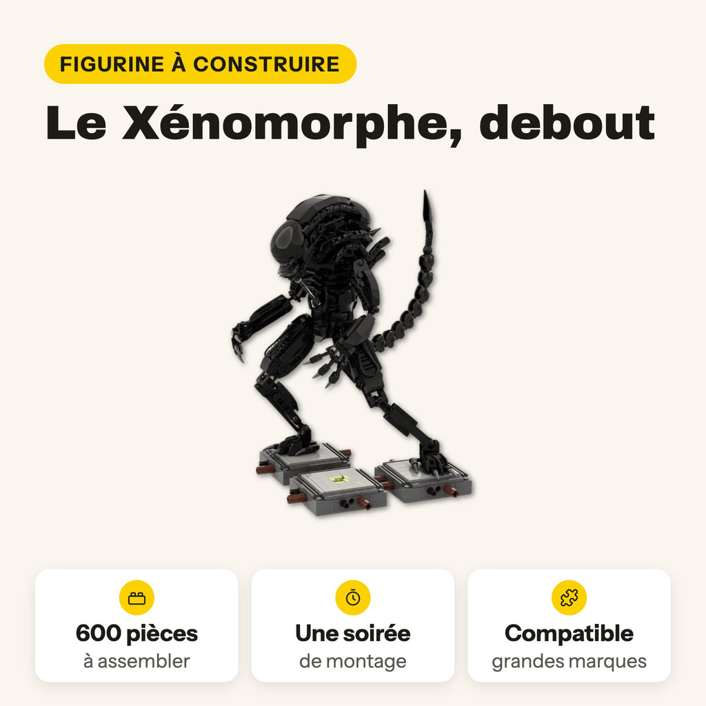 Figura del xenomorfo de Alien para construir con ladrillos compatibles con LEGO