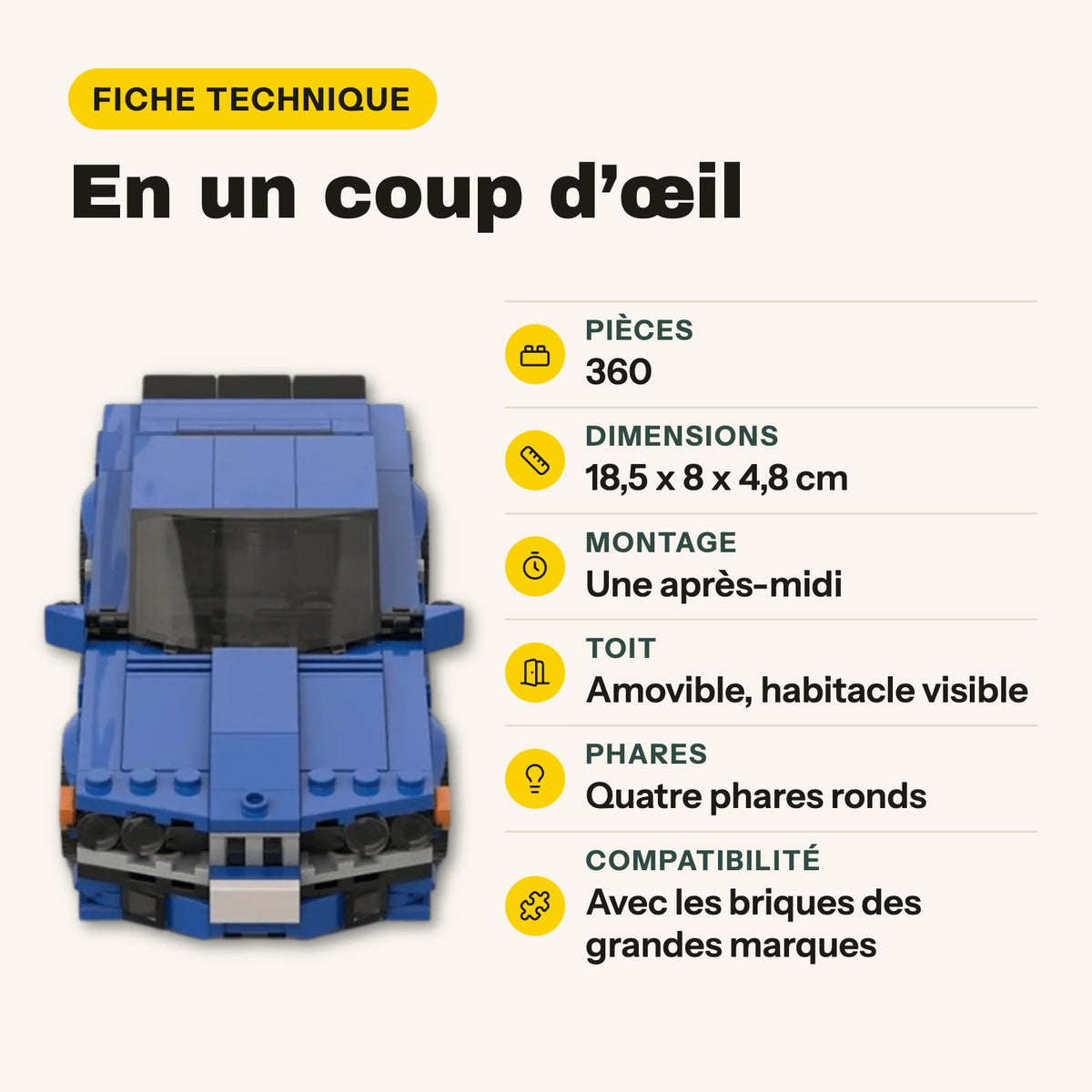 LEGO BMW 635 CSi, ficha técnica, 360 piezas
