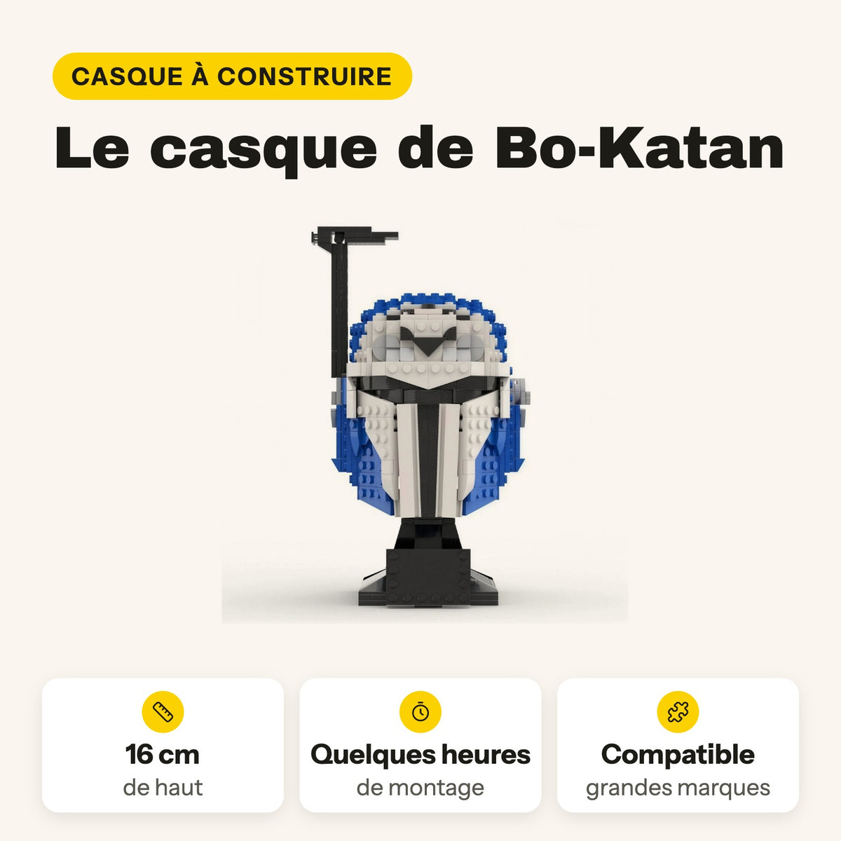 Casco de Bo-Katan de Star Wars para construir, ladrillos compatibles con LEGO