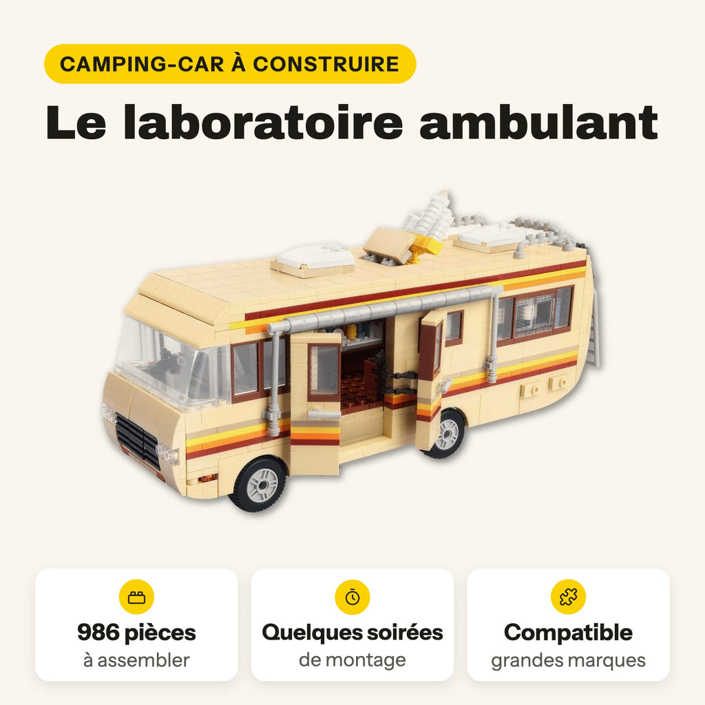 Autocaravana de Breaking Bad para construir, 986 piezas compatibles con LEGO