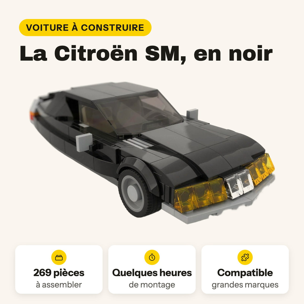 LEGO Citroën SM negro para construir