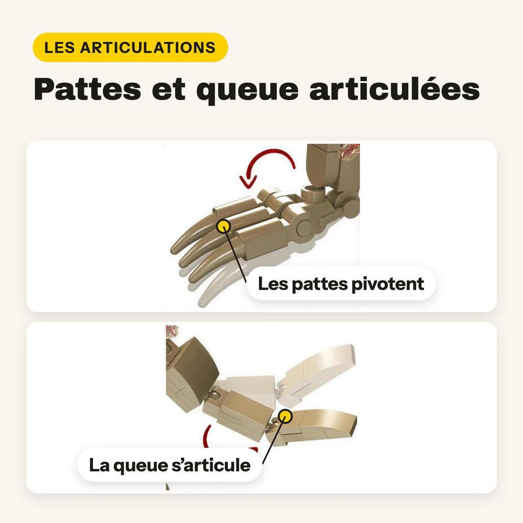 Patas y cola articuladas del Demodog en ladrillos
