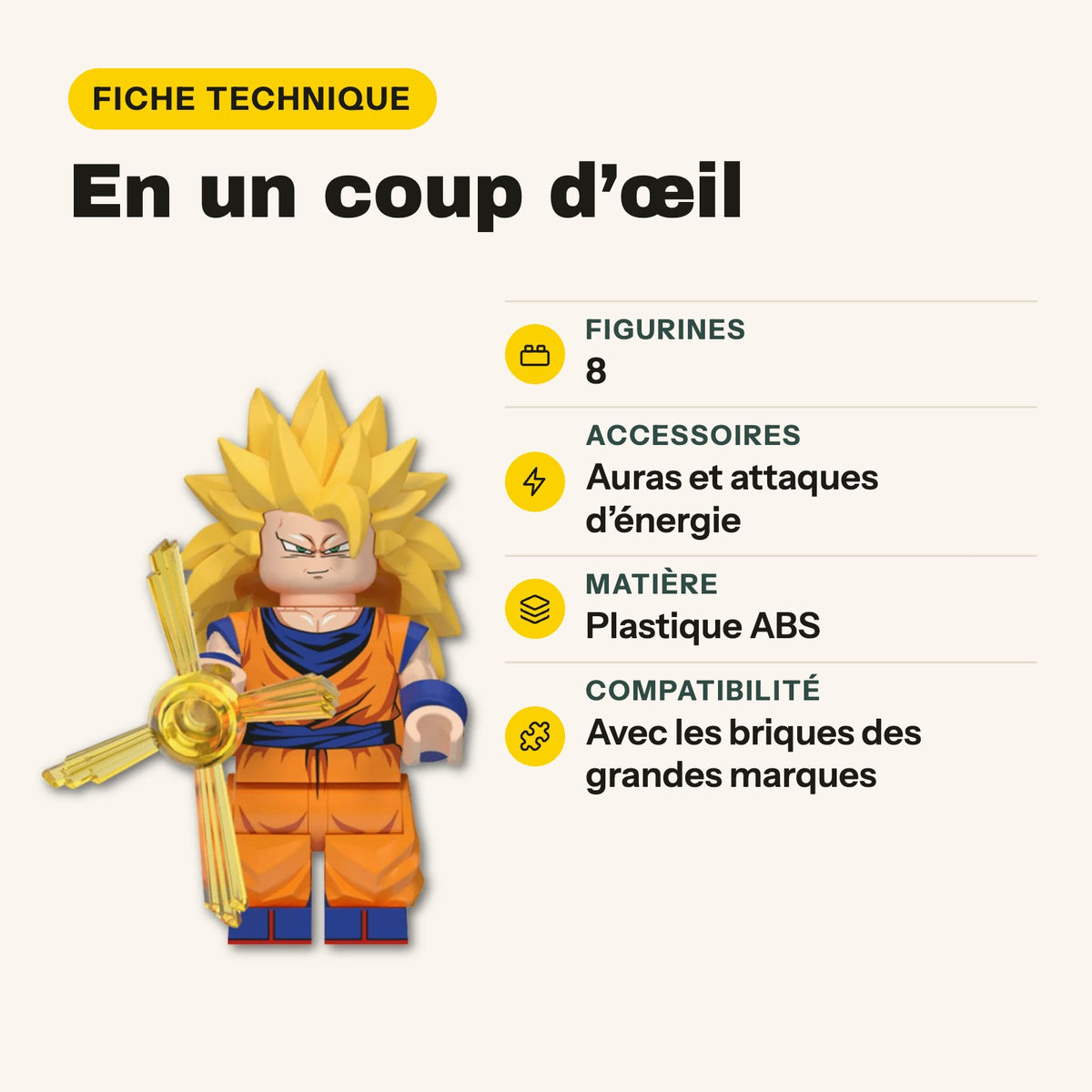 LEGO Dragon Ball Z Kai, minifiguras para montar