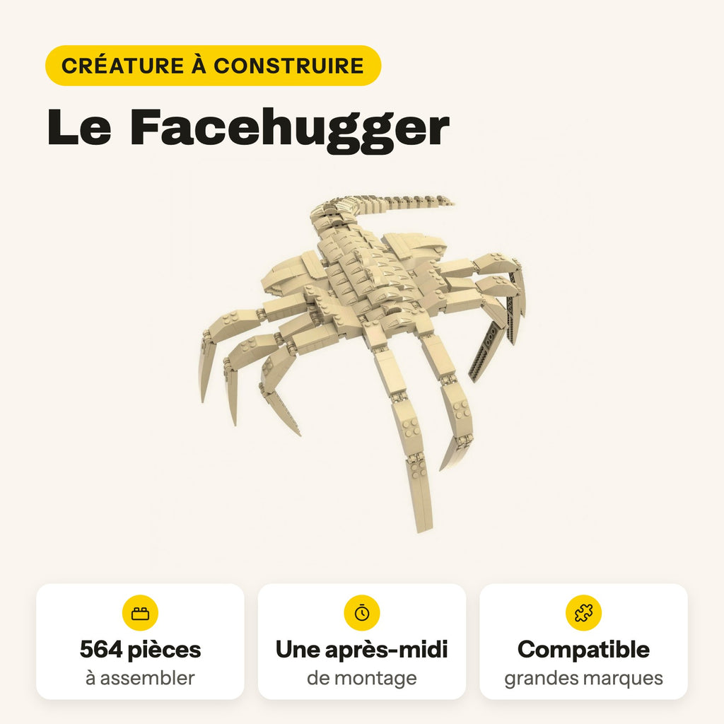 Facehugger de la saga Alien para construir, 564 piezas compatibles con LEGO