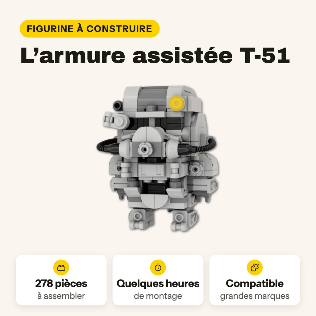 Power armor de Fallout para construir, 278 piezas compatibles con LEGO