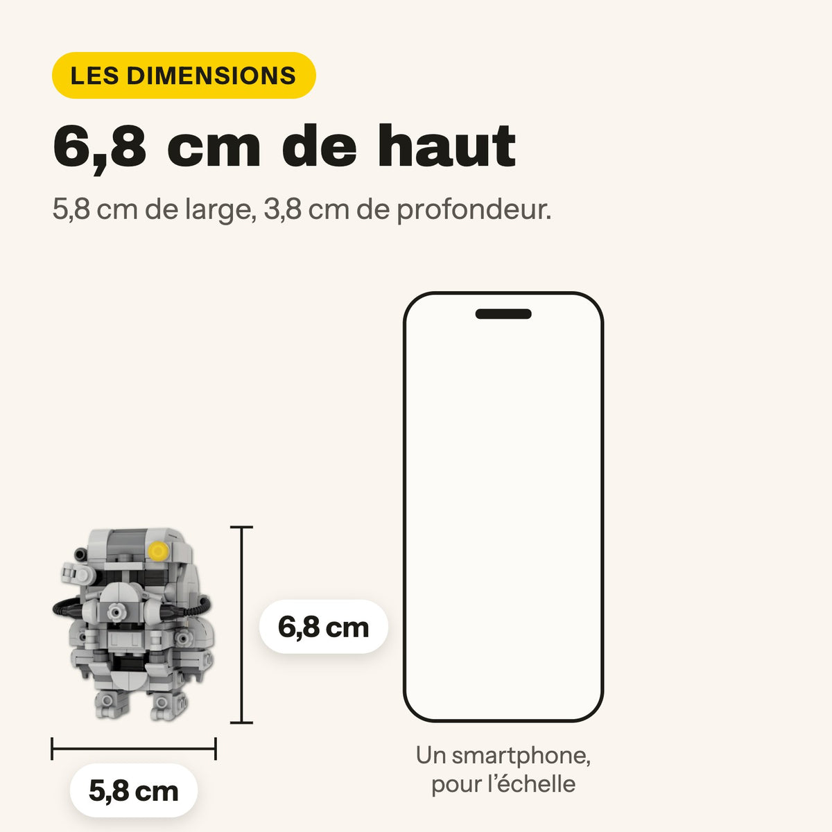 Medidas de la power armor de Fallout: 6,8 cm de alto