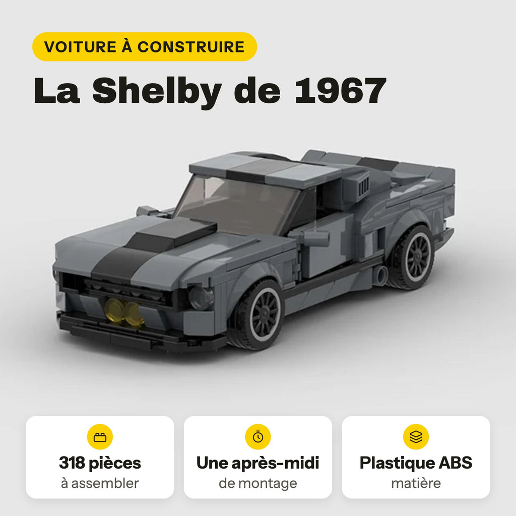 Ford Mustang Shelby GT500 de 1967 para construir, 318 piezas compatibles con LEGO de plástico ABS