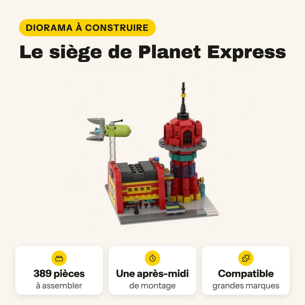 Sede de Planet Express de Futurama para construir, 389 piezas compatibles con LEGO